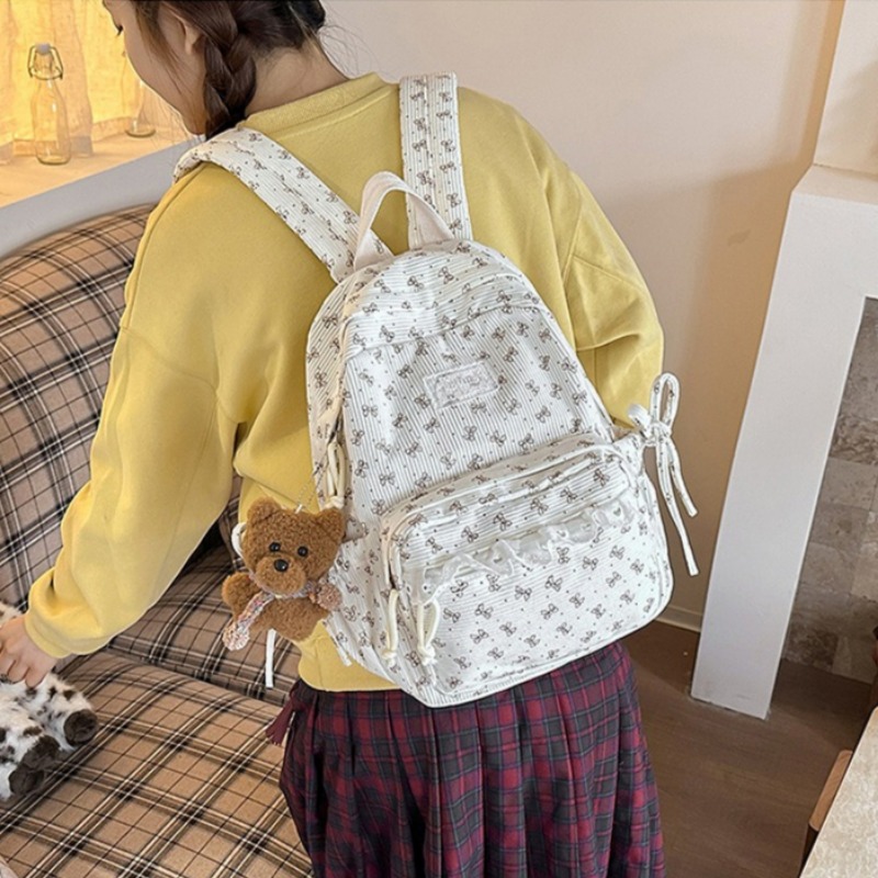 Winter Corduroy Backpack Bow-p - đánh giá và giá Women'S Young Bags