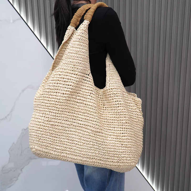 Women Large Capacity Handmade  - đánh giá và giá Women'S Raffia Bags