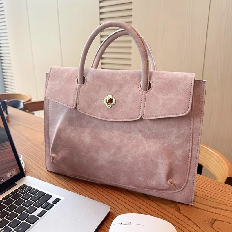 Elegant Pink PU Leather Laptop - đánh giá và giá Women Hand Bags For Office