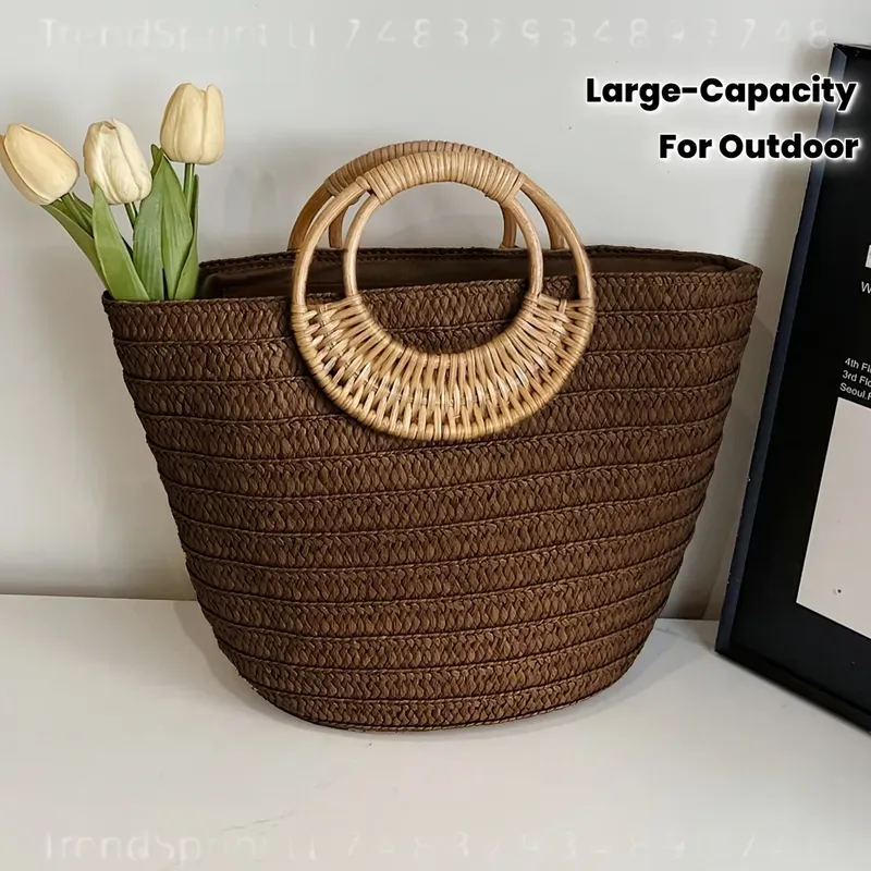Women Summer Woven Paper Tote  - đánh giá và giá Women'S Bags Handbags